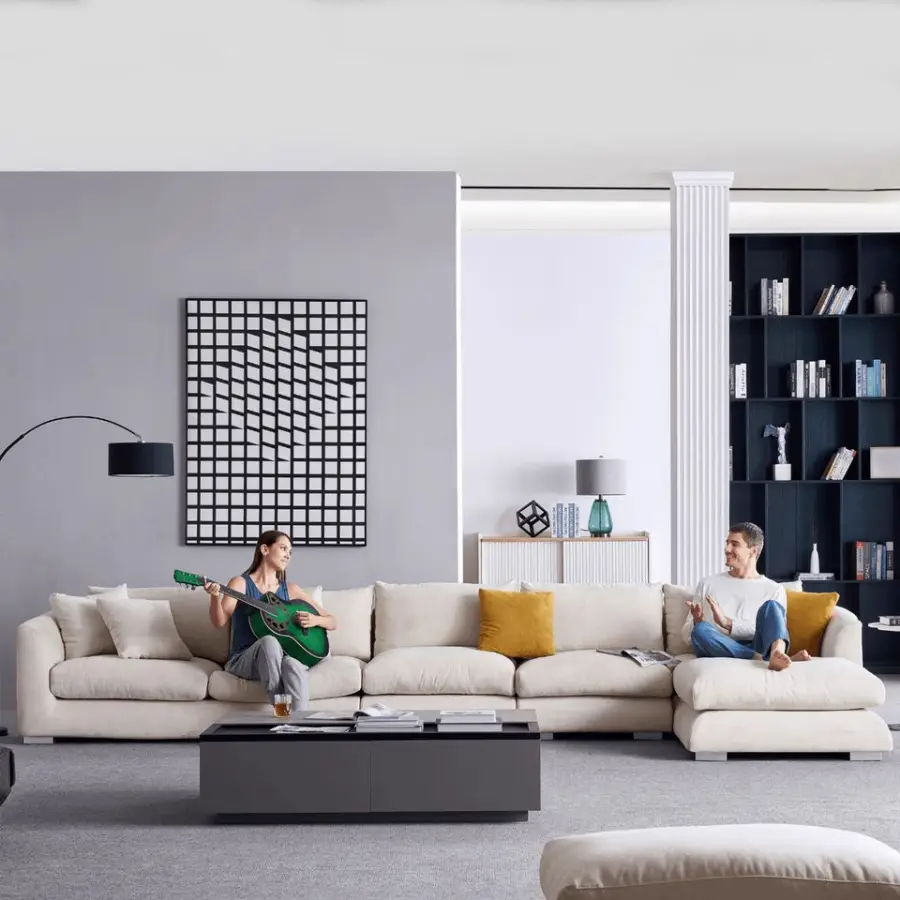 Factory Wholesale Living Room Furniture Nordic Modular Sectional Couch Sofa Sets — image 4