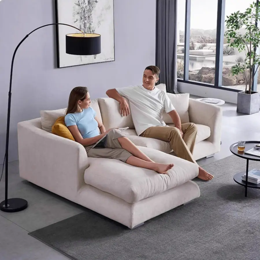 Factory Wholesale Living Room Furniture Nordic Modular Sectional Couch Sofa Sets — image 6