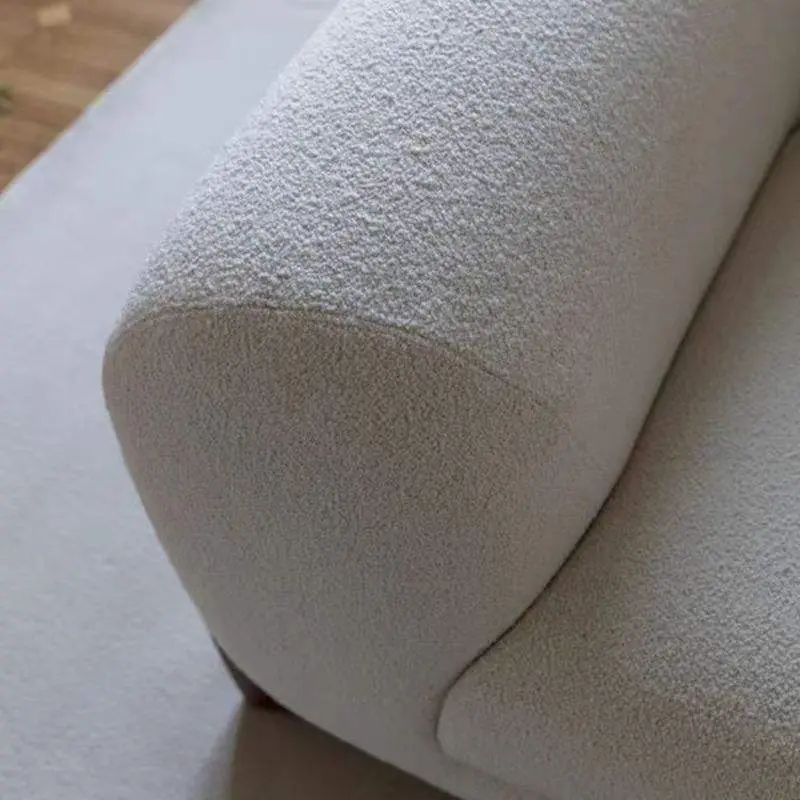 Factory Outlet Modern Couch Sofa Set Furniture Luxury Teddy Velvet Fabric Living Room Sofas with Solid Wood Leg — image 4