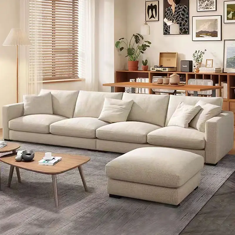 Modern Couch Simple Sofa Minimalist Special Down White Sofa Designs Sofa Set Furniture Living Room — image 3