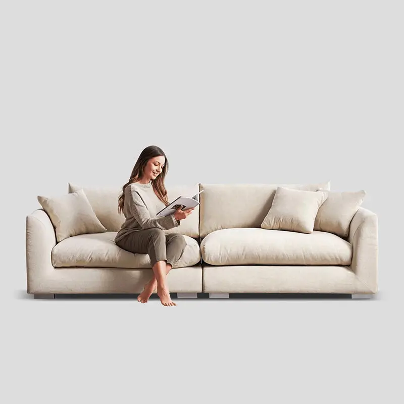 Modern Minimalist Sectional Living Room Sofas Fabric Couches Living Room Furniture Sofa Set — image 5
