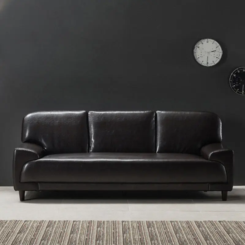 Factory Wholesale Modern Sofa Set Furniture Upholstery Leather Sofas Living Room — image 4