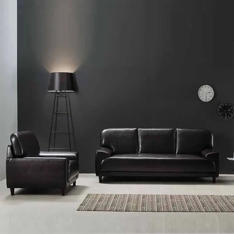 Factory Wholesale Modern Sofa Set Furniture Upholstery Leather Sofas Living Room — image 5