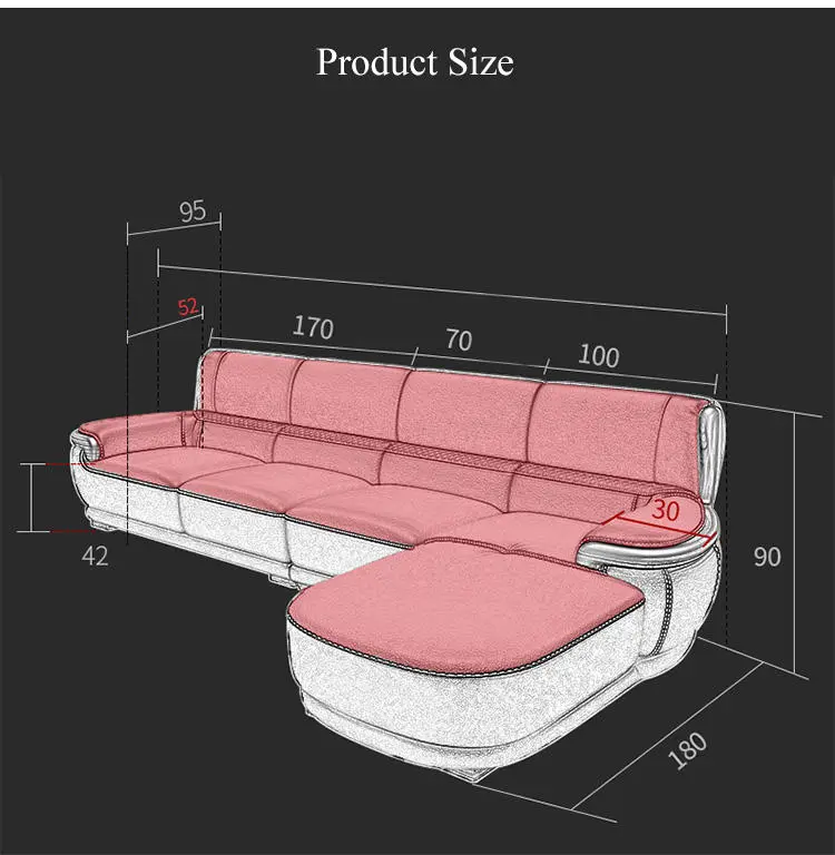 Durable Leather Sofa, the Latest Sofa Design Living Room Furniture — image 7