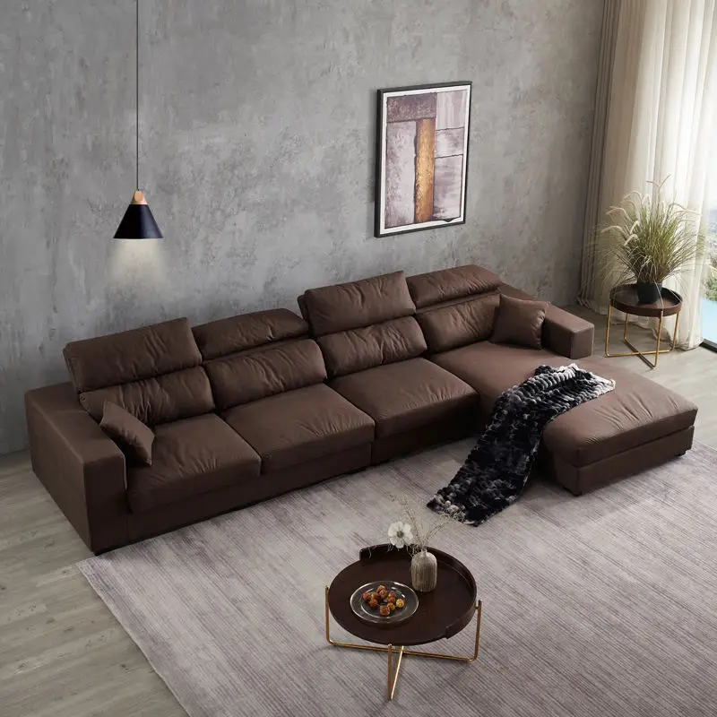 Modern Luxury L-Shaped Velvet Sectional Sofa Set with Solid Wood Frame for Hotel & Villa Living Room Lounge — image 3