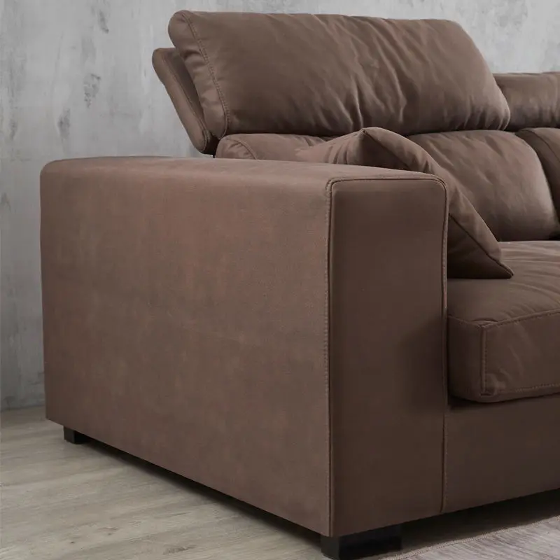 Modern Luxury L-Shaped Velvet Sectional Sofa Set with Solid Wood Frame for Hotel & Villa Living Room Lounge — image 6
