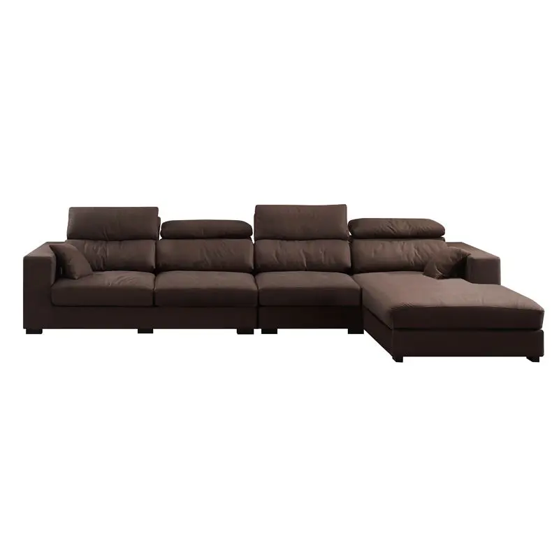 Modern Luxury L-Shaped Velvet Sectional Sofa Set with Solid Wood Frame for Hotel & Villa Living Room Lounge — image 7