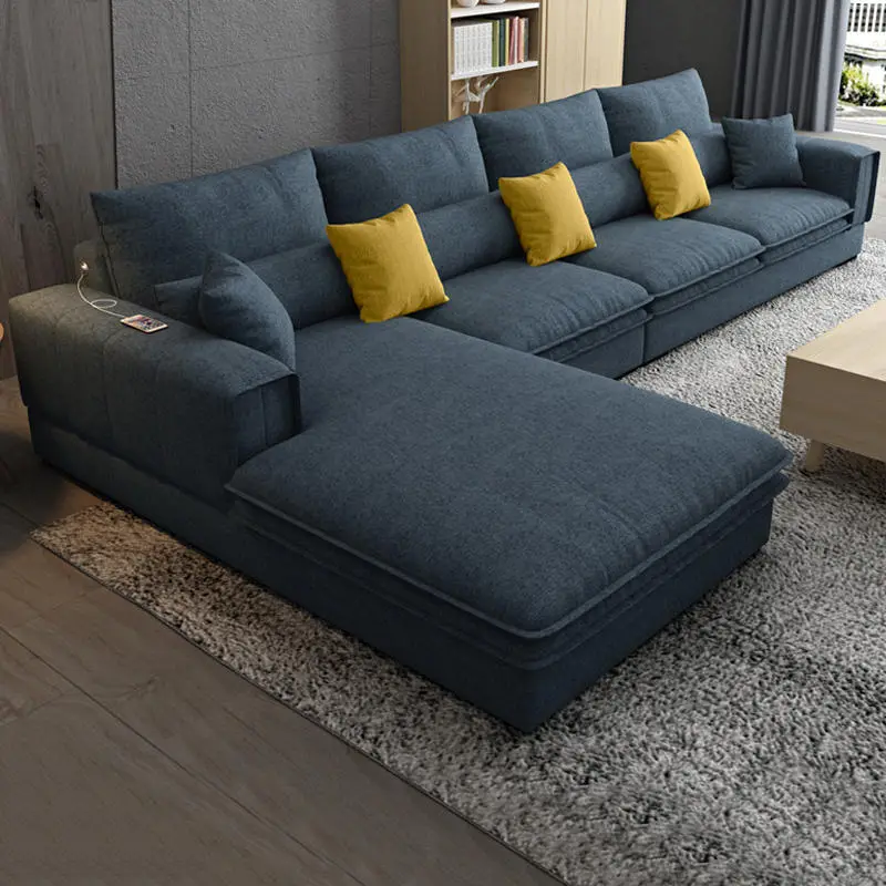 Nordic Luxury Technology Cloth Corner Fabric Sofa Set Furniture Lounge Living Room Sofas Sectional Modern l Shaped Sofa — image 3