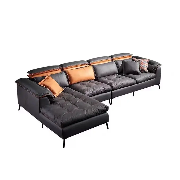 Factory Customized Living Room Furniture Sofas Sectionals L Shape Technique Fabric Sofa Set — image 7