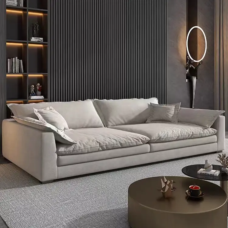 Factory Wholesale Customized Modern Sectional Couch Sofa Living Room Sofa Fabric Furniture Sofa Set — image 3