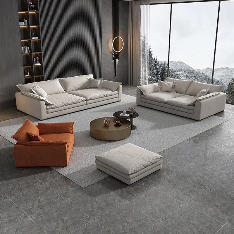 Factory Wholesale Customized Modern Sectional Couch Sofa Living Room Sofa Fabric Furniture Sofa Set — image 5