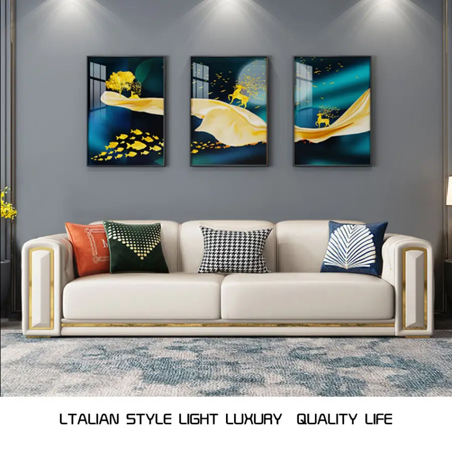 High End Italian Leather Sofa Luxury Living Room Furniture Technology Fabric Chesterfield Sofa Set for Living Room Velvet Sofas — image 5