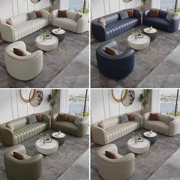 Modern Pink and White Curved Wedding Sofa Luxury Stainless Steel Chesterfield 3 Seat Sectional Sofa Set Living Room Furniture — image 6