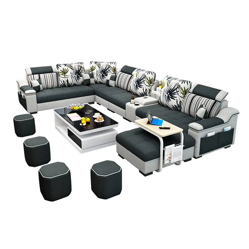 Home Furniture Corner Couch Living Room Sofas/Modern Fabric Sofa Bed Royal Sofa Set 7 Seater — image 5