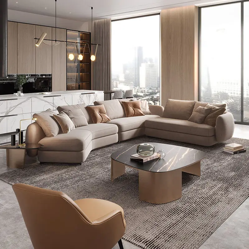 2021 Latest Design Living Room Sofas Modern Sofa Set Furniture Living Room Luxury Technology Fabric Sectional Sofa Cama — view 1