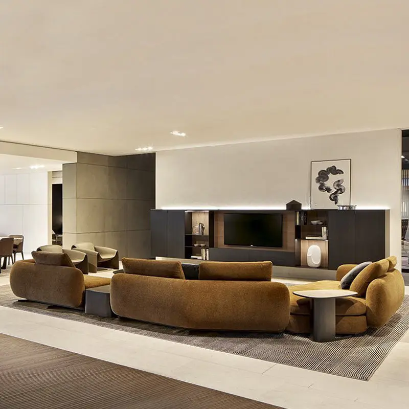 2021 Latest Design Living Room Sofas Modern Sofa Set Furniture Living Room Luxury Technology Fabric Sectional Sofa Cama — image 6