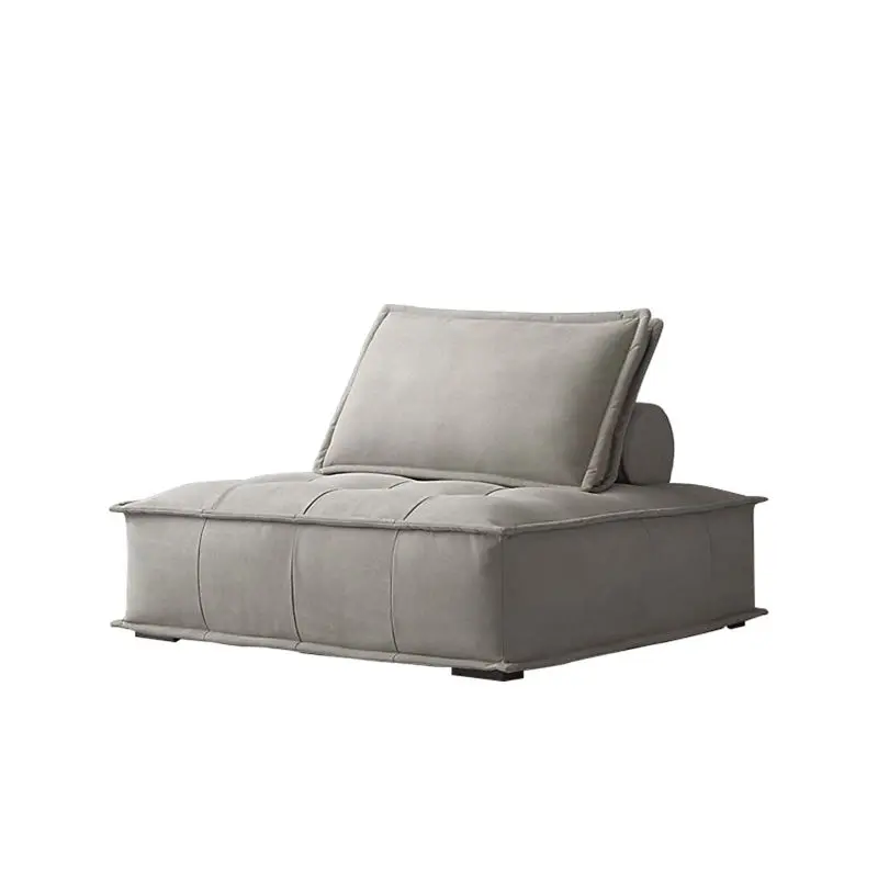 Modern Fabric Living Room Sofa Sectional Set with Solid Wood Frame Customizable Design Minimalist Square Floor Chair — image 5