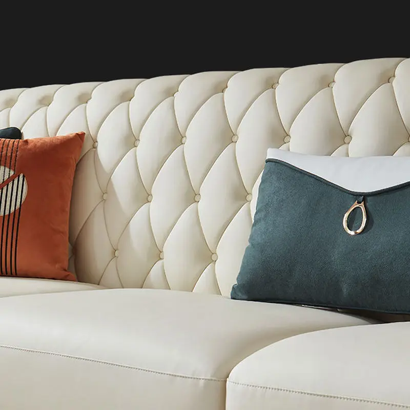 Modern Italian Style Reclining Leather Corner Sofa Set for Living Room Mall & Hotel Use — image 7
