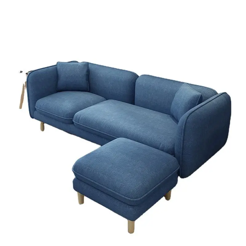 Factory Wholesale Lounges Fabric Sectional Sofa Cheap Living Room Furniture Set Sofa Cama Green Modern l Shape Sofa — image 5