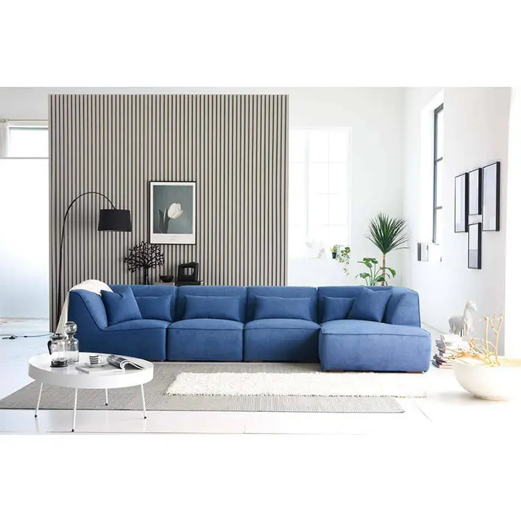 Newest Design Economic Living Room Furniture Sofa Modern Latest Designs Japanese and Korean Modern Style L Shaped Sofas — view 1