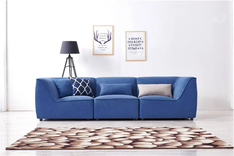 Newest Design Economic Living Room Furniture Sofa Modern Latest Designs Japanese and Korean Modern Style L Shaped Sofas Set — image 3