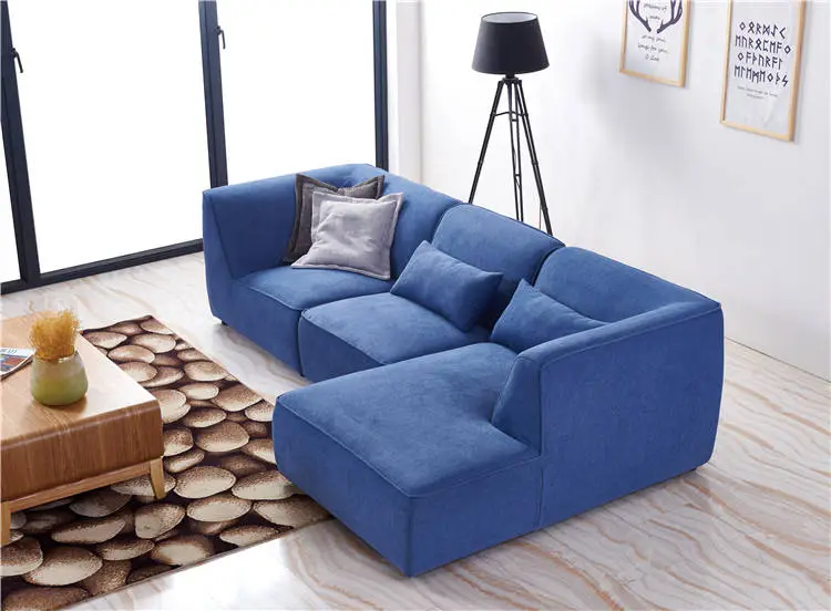 Newest Design Economic Living Room Furniture Sofa Modern Latest Designs Japanese and Korean Modern Style L Shaped Sofas Set — image 4