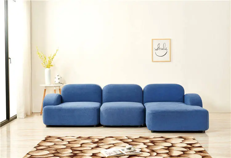 Newest Design Economic Living Room Furniture Sofa Modern Latest Designs Japanese and Korean Modern Style L Shaped Sofas Set — image 5