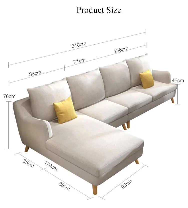 The Most Popular Luxury Modern Fabric Sofa Fabric Living Room Sets Lounge Combination Gray Blue Fabric Sofa Designs — image 7