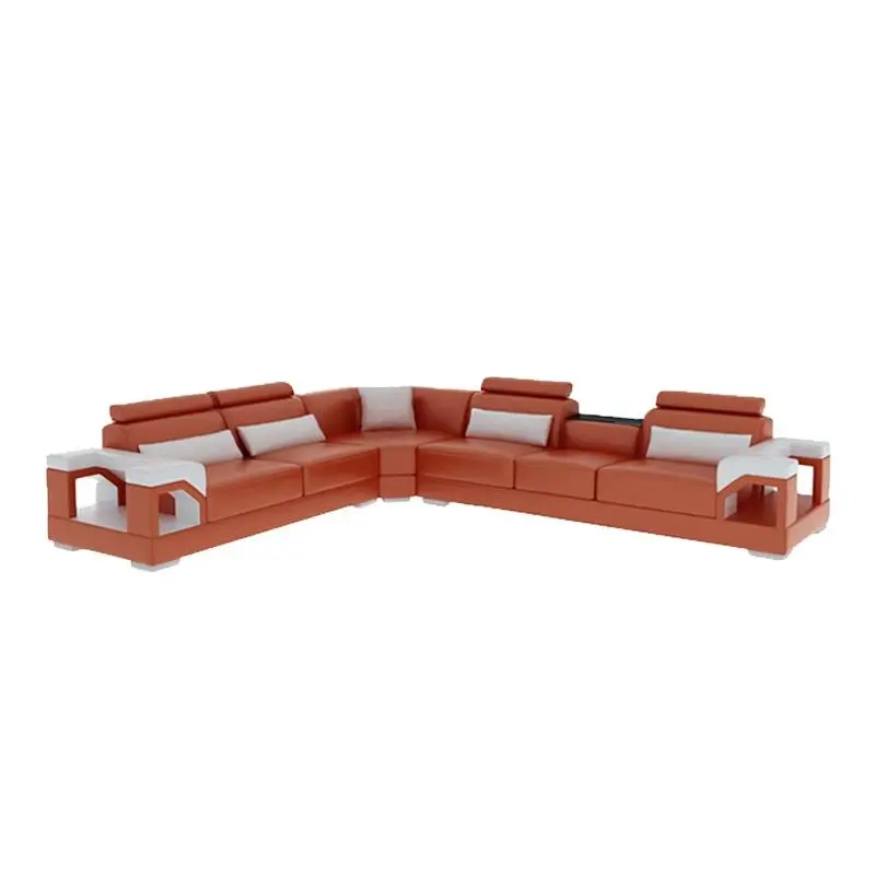 Modern Style Corner Designs Living Room Leather Sectional Sofa,cheap Sofa l Shape,comfortable Reclining Leather Sofa Set — image 6