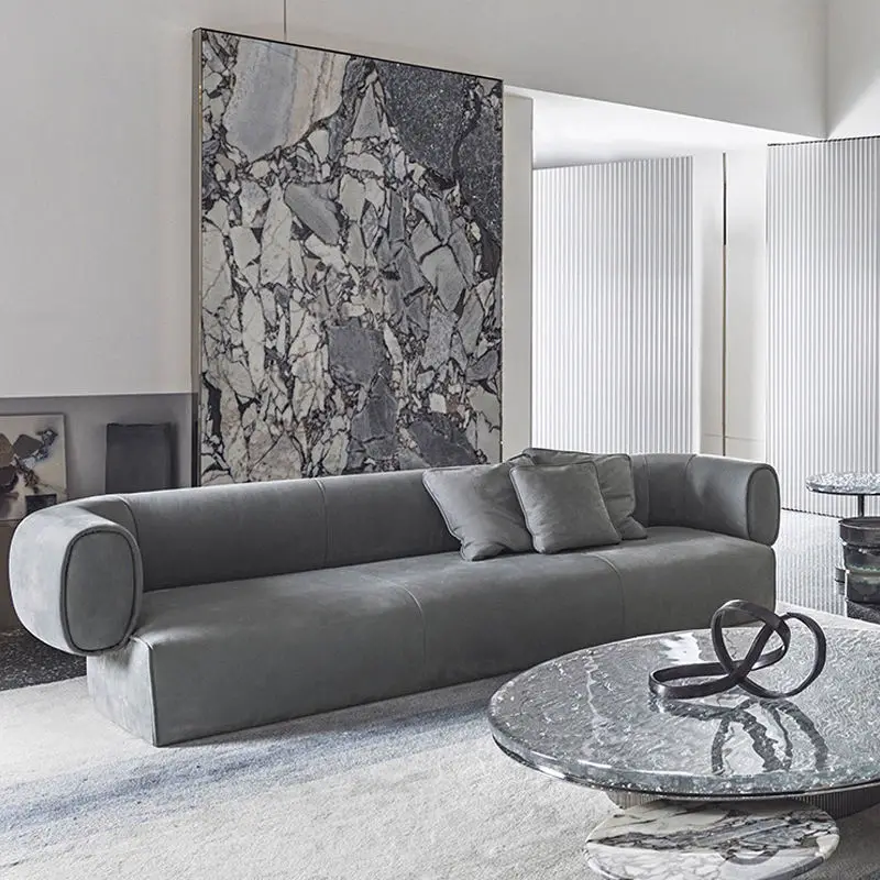 Fashion New Design Luxury Sectional Sofa Set Designs with Competitive Price Modern 3+2+1 Modular Leather Sofa Set Furniture — image 4