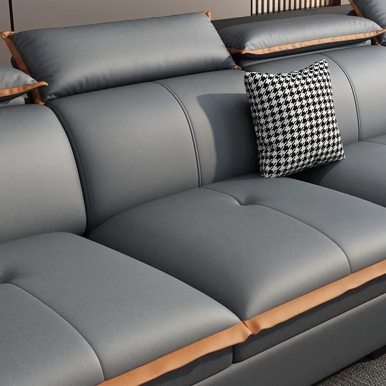 Modern Contemporary Modular Hotel Villa Living Room Fabric Sofa Set High Quality Microfiber Furniture — image 3