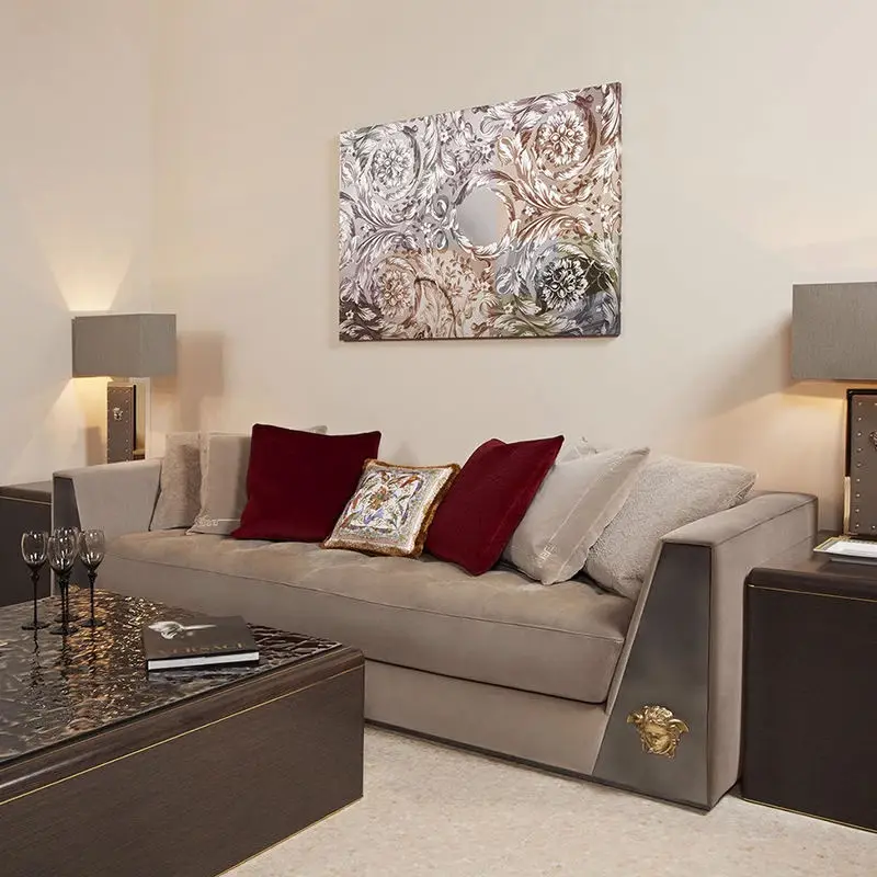 Modern Fabric Living Room Sofas Home Couch Lounge Suite Sofa Set Living Room Furniture — image 5