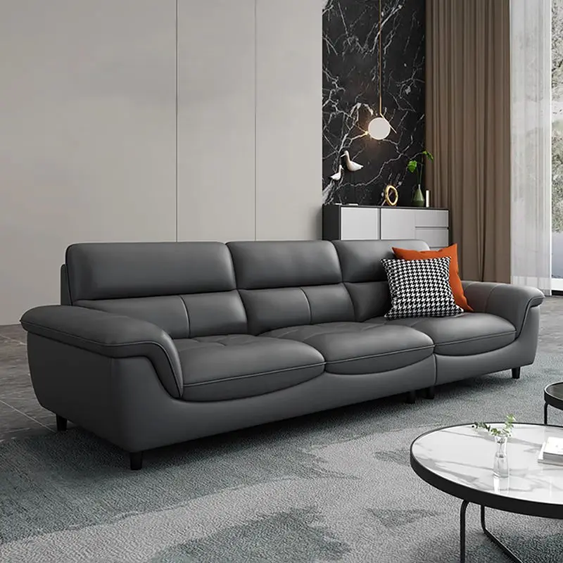 Modern Genuine Leather Sectional Sofa Set for Living Room Apartment & Hotel Use-Hot Selling Luxury Furniture — view 1