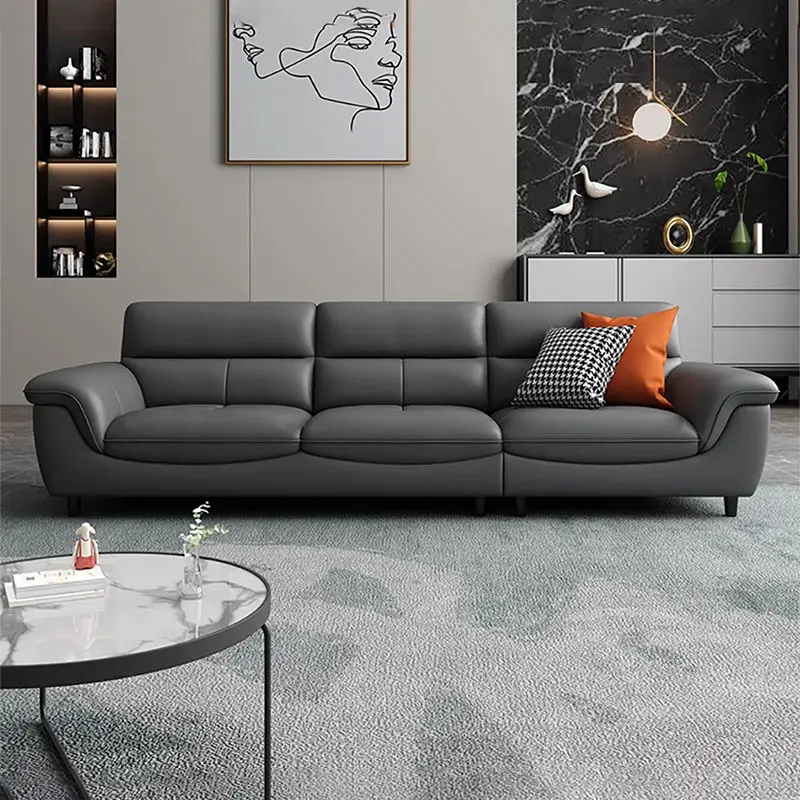 Modern Genuine Leather Sectional Sofa Set for Living Room Apartment & Hotel Use-Hot Selling Luxury Furniture — image 6
