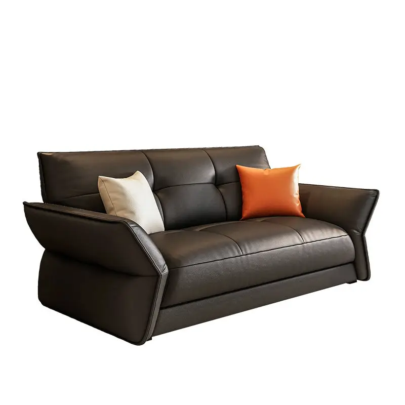 High Quality Luxury Nordic Classic Synthetic Leather Sofa Set Futuristic Couch for Living Room — image 5