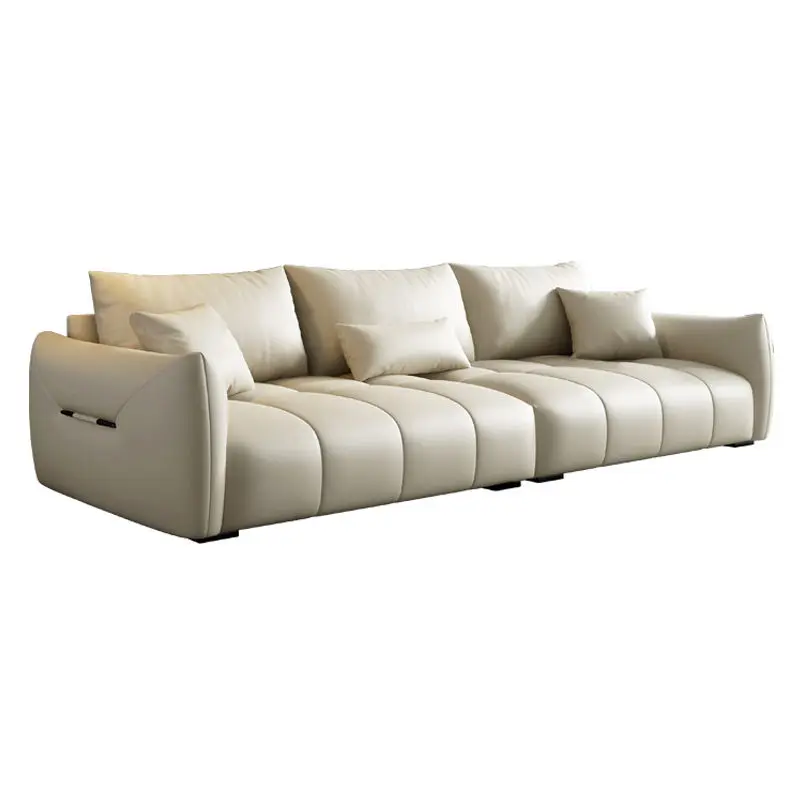 Modern Luxury Couch Leather Sofa Set Simple Design for Hotel Apartment Office & Living Room for Waiting Room & Lounge Furniture — image 5