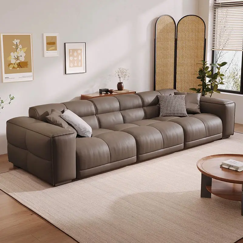 Luxury Electric Extending Sectional Leather Sofa Bed Custom Power Reclining Sliding Factory Price for Living Room — image 4