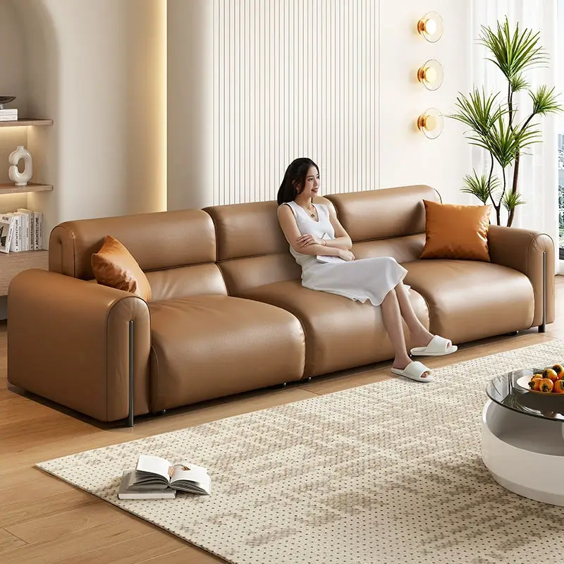 Modern Simple Electric Leather Sofa Recliner Adjustable Carbon Steel Metal Inner Frame Wireless Remote Control for Living Room — image 3