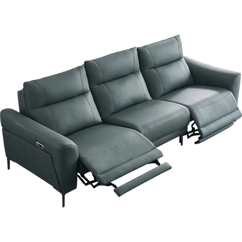 Factory Wholesale Luxury Design Corner Modular Leather Sofa and Couch Recliner Furniture Sectional Sofa — image 5