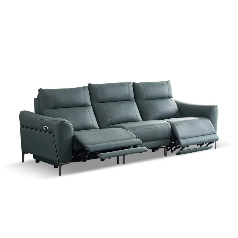 Factory Wholesale Luxury Design Corner Modular Leather Sofa and Couch Recliner Furniture Sectional Sofa — image 6