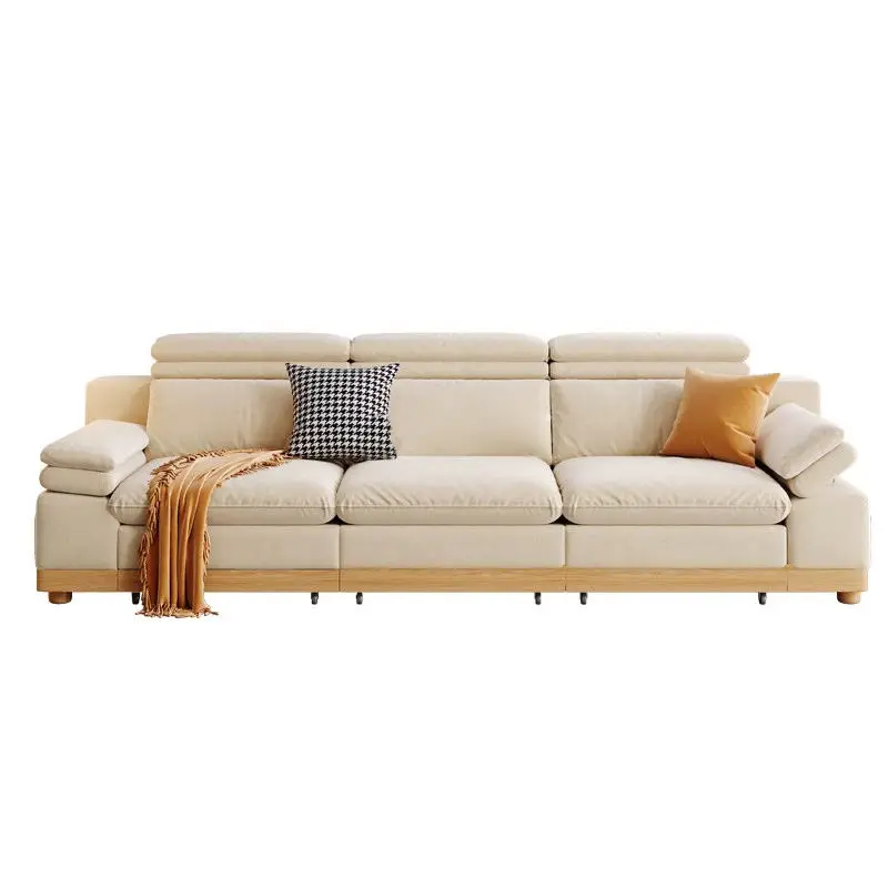 Modern Sectional Sofa Electric Sofa with Remote Control Carbon Steel Metal Inner Frame and Solid Wood Serpentine Frame — image 5