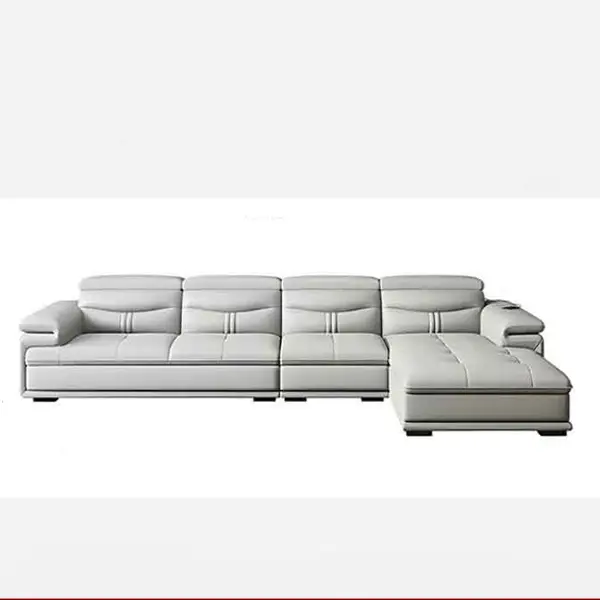 Modern L-Shaped 3-Seater Sectional Sofa Set Furniture with Reclining Function PU Leather for Living Room — image 4