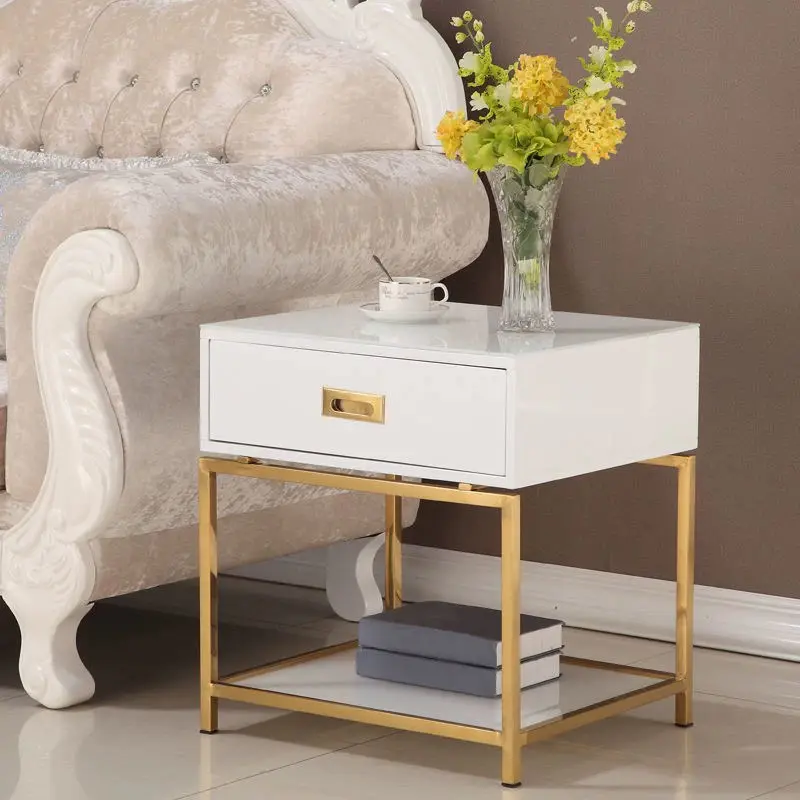 Modern Convertible Living Room Furniture Storage Side Table Metal Frame Black Glass Coffee and Tea Table — image 2
