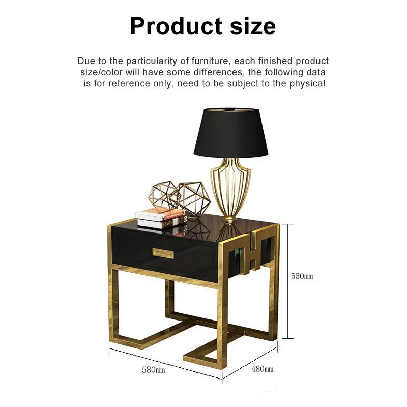 Modern Convertible Living Room Furniture Storage Side Table Metal Frame Black Glass Coffee and Tea Table — image 6