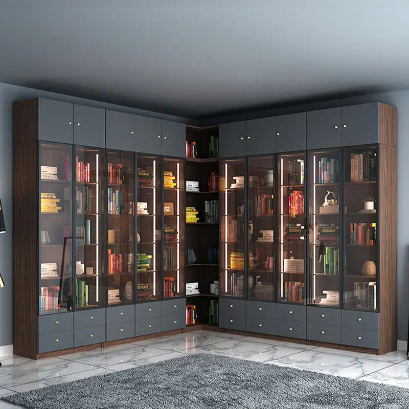 Modern Wooden Bookshelf for Living Room Bedroom School & Home Office-Customizable Size & Color Storage Cabinet — image 3