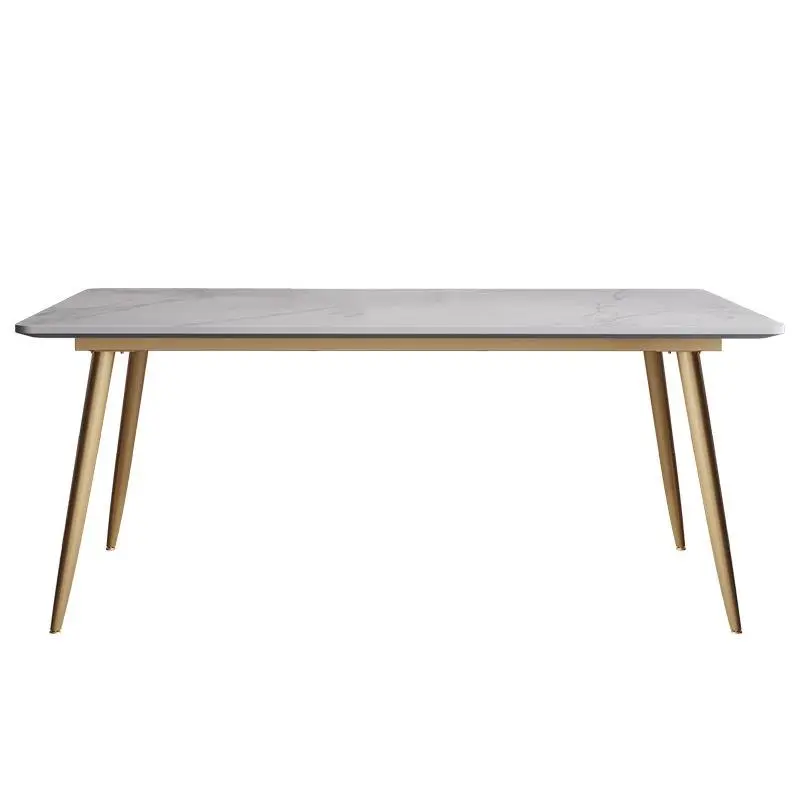 Luxury Modern Dining Room Marble 4 6 Seater Dining Table Metal Leg Dining Table and Chair — image 5