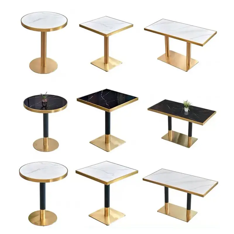 Wholesale Nordic Restaurant Furniture Dinner Set Simple White Circular Round Cafe Kitchen Dining Table — image 6