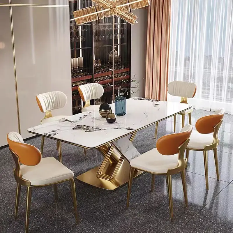 Newly Designed Luxury Dining Room Furniture Dining Room Table and 6 Chairs Modern Dining Room Tables — view 1