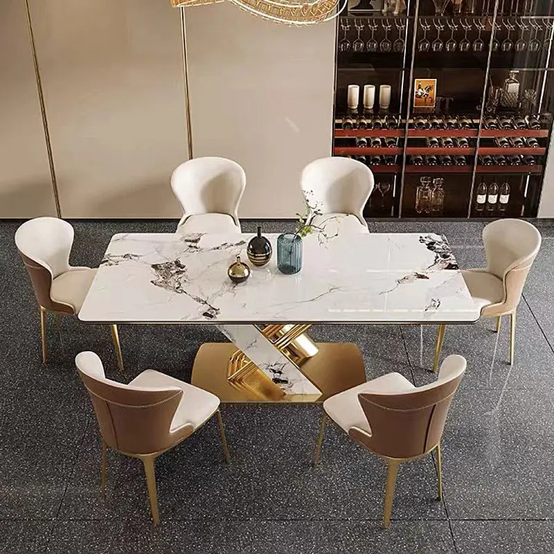 Newly Designed Luxury Dining Room Furniture Dining Room Table and 6 Chairs Modern Dining Room Tables — image 3