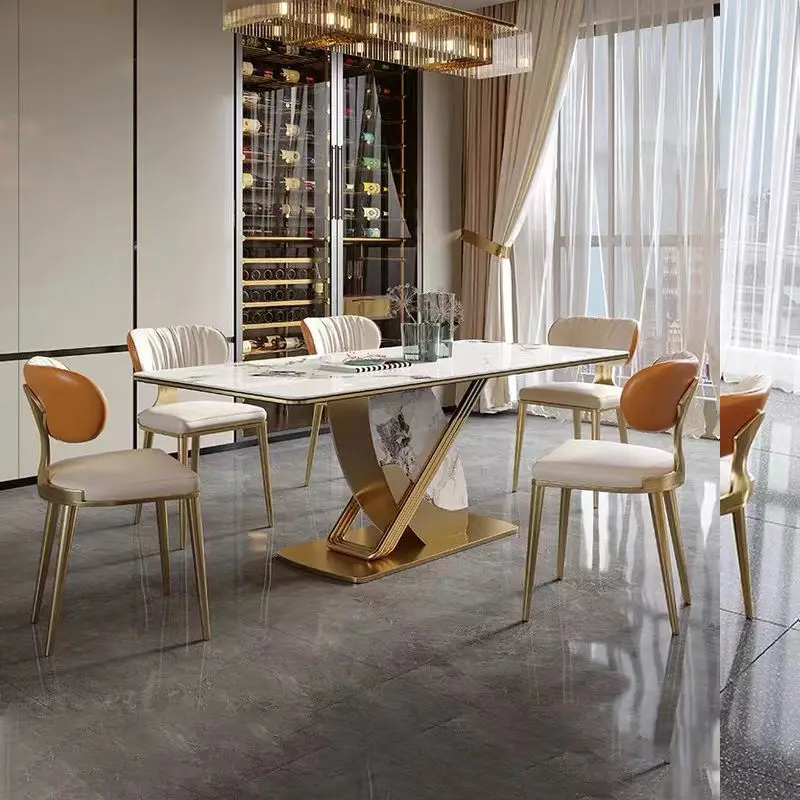 Newly Designed Luxury Dining Room Furniture Dining Room Table and 6 Chairs Modern Dining Room Tables — image 4